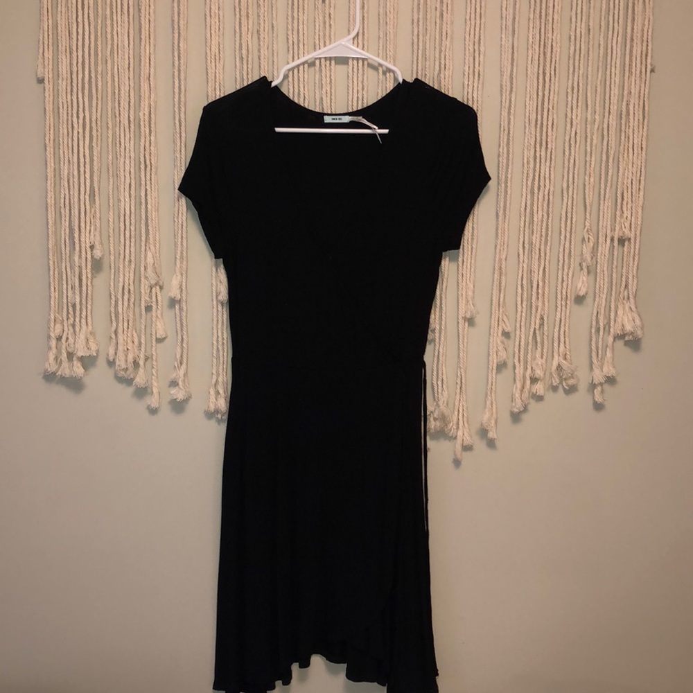 Black wrap dress